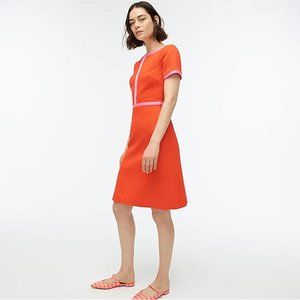 Matelassé Dress with Contrast Piping J Crew Size 4